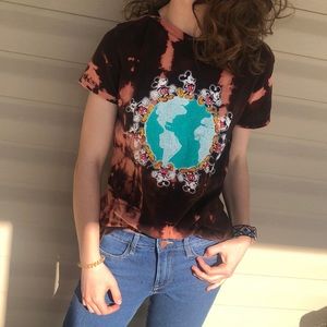 Custom Mickey Mouse Bleach Dyed Tee